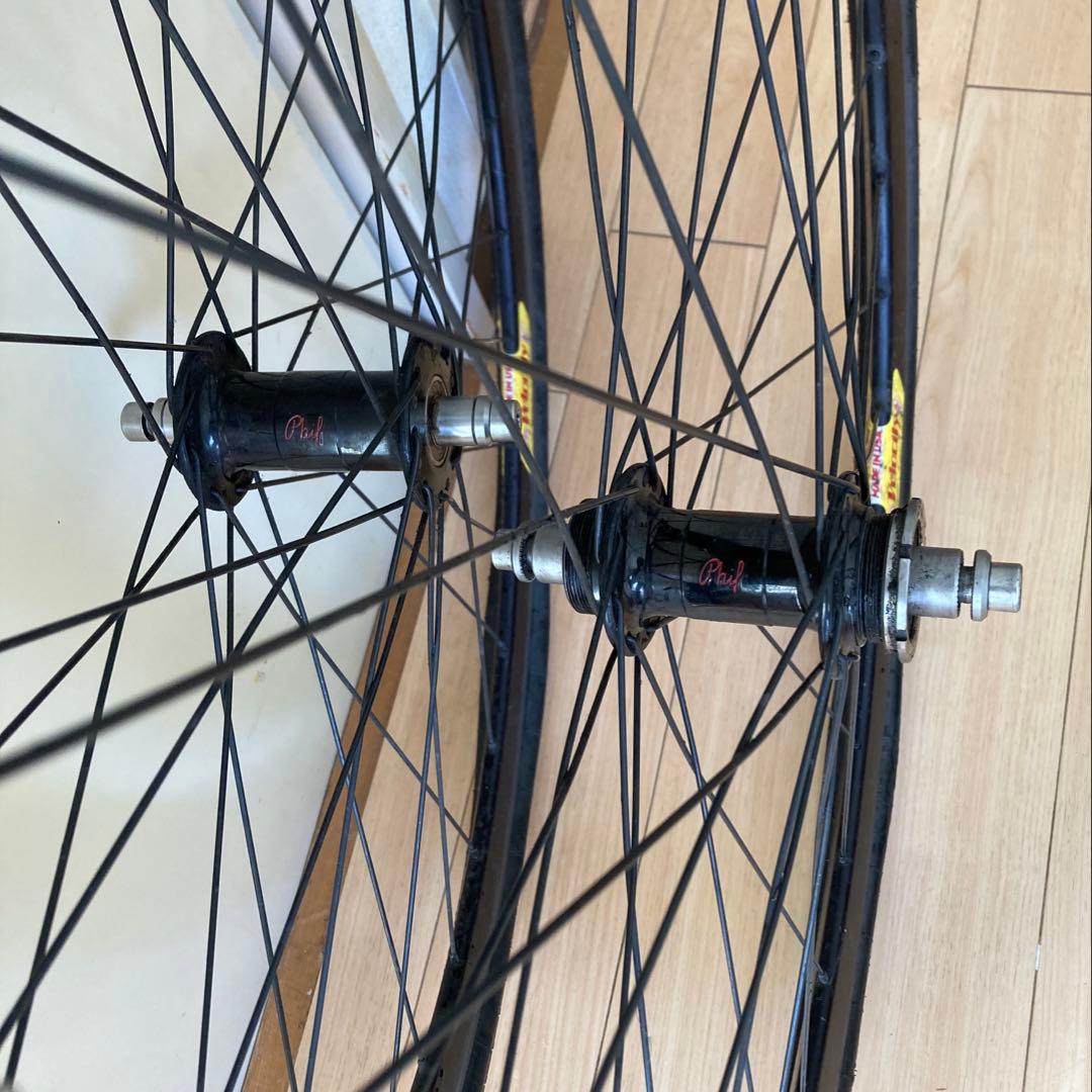 前後 philwood track hub × VELOCITY deep-v