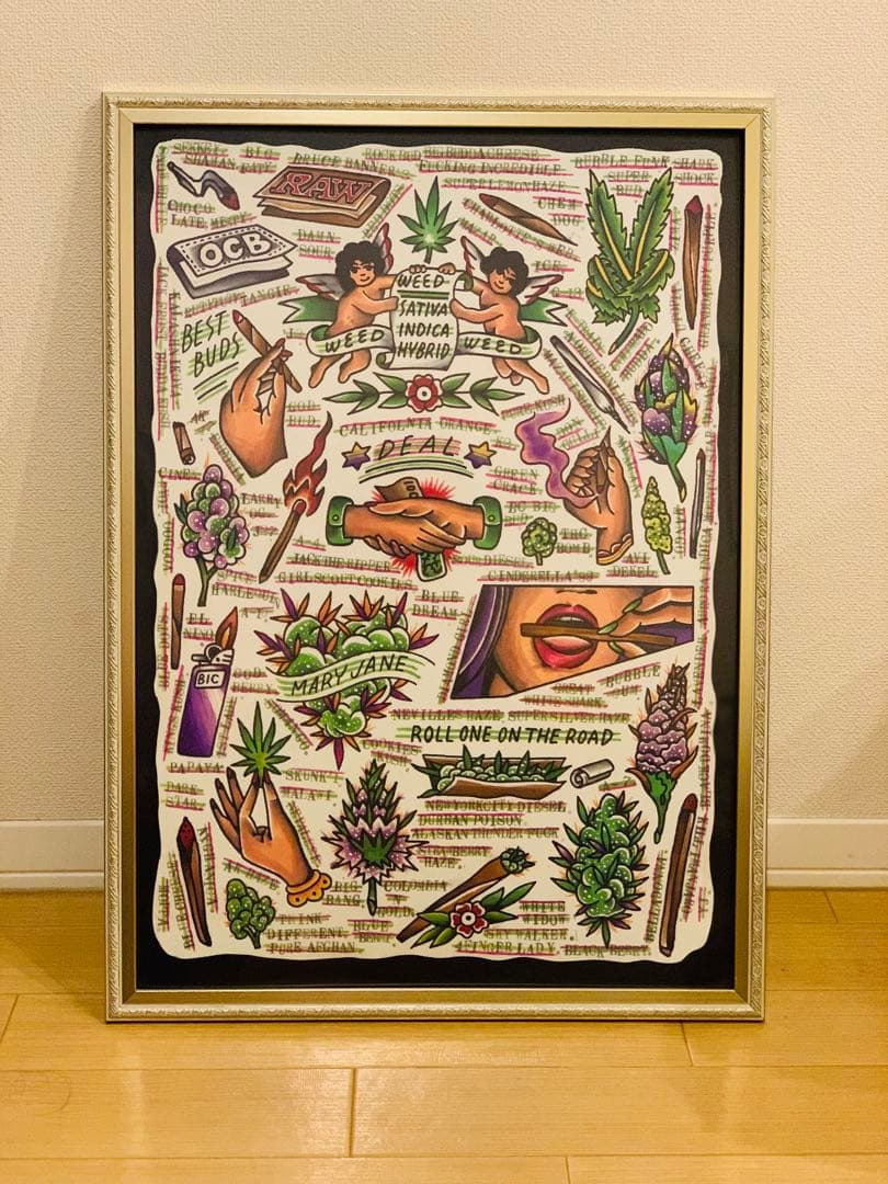 ue the parlour 舐達麻 budspool A2サイズポスター