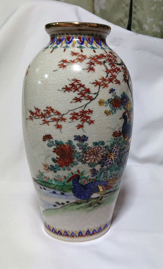 薩摩焼壽官の花瓶 T148