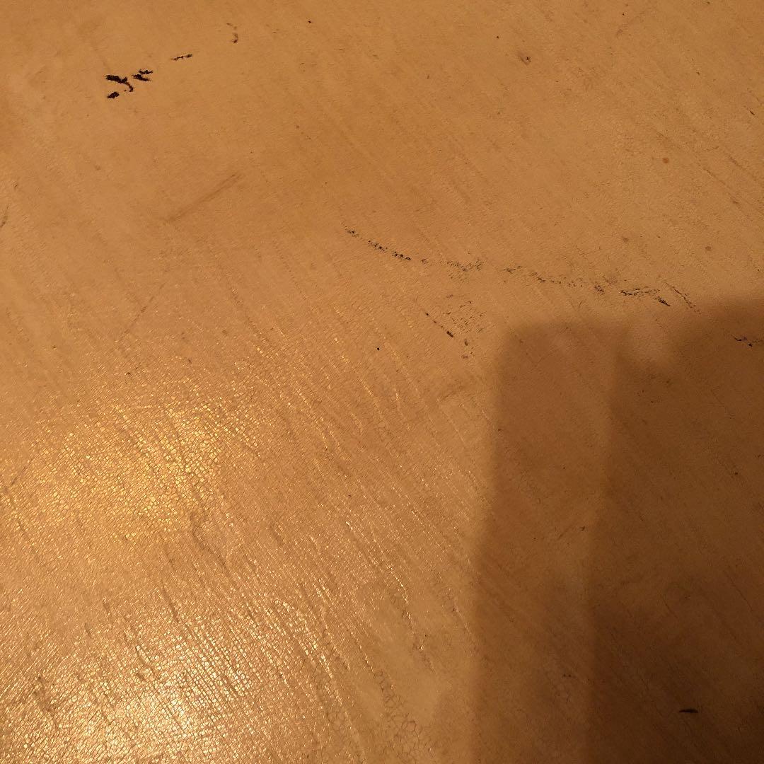 アンティーク　アイアン＆木円卓テーブル　60s