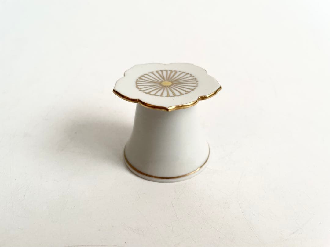 陶芸家　高野昭阿弥　色絵　立雛之図　蓋置　桃の節句　ひな祭り　共箱