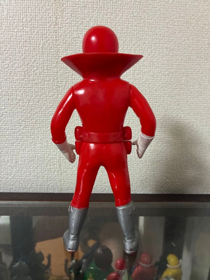 【当時物】ゴレンジャー アカレンジャー　パチ　無版権　ソフビ　約20㎝