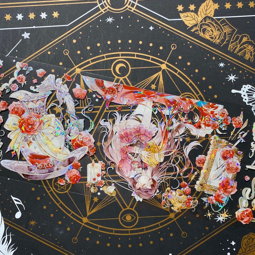 【9218】海外　マステ中古巻　貝殻光マスキングテープ　人物系　女の子　残量多め