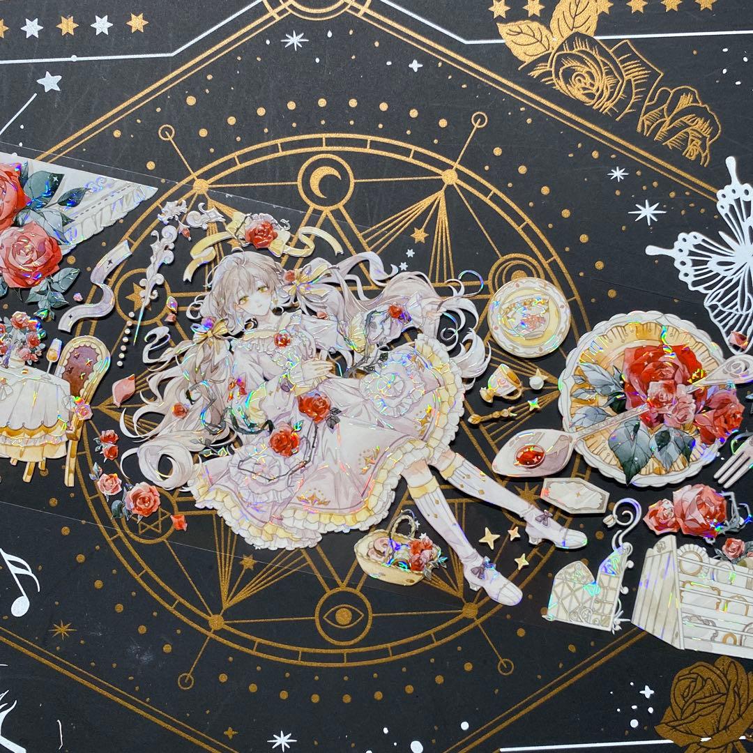 【9218】海外　マステ中古巻　貝殻光マスキングテープ　人物系　女の子　残量多め