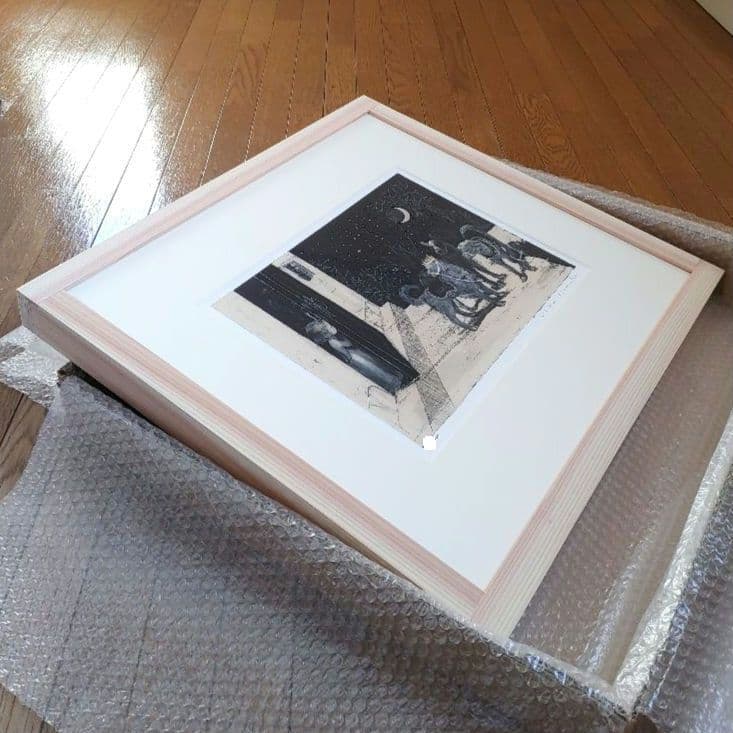 【新品】酒井駒子 複製原画 ミストグラフ 直筆サイン入り 作品保証書付き 額装品