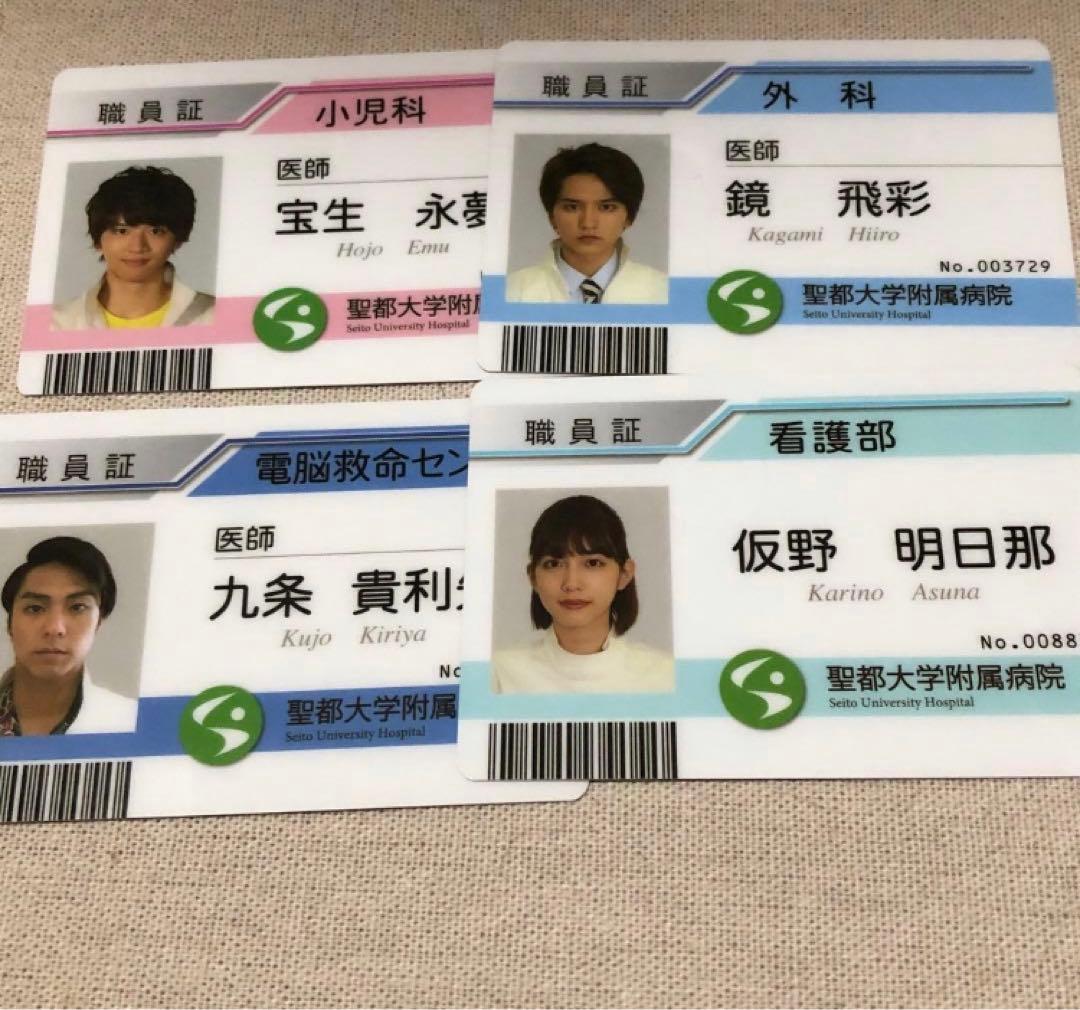 仮面ライダーエグゼイド 聖都大学附属病院 ネックストラップ ブルー＆職員証