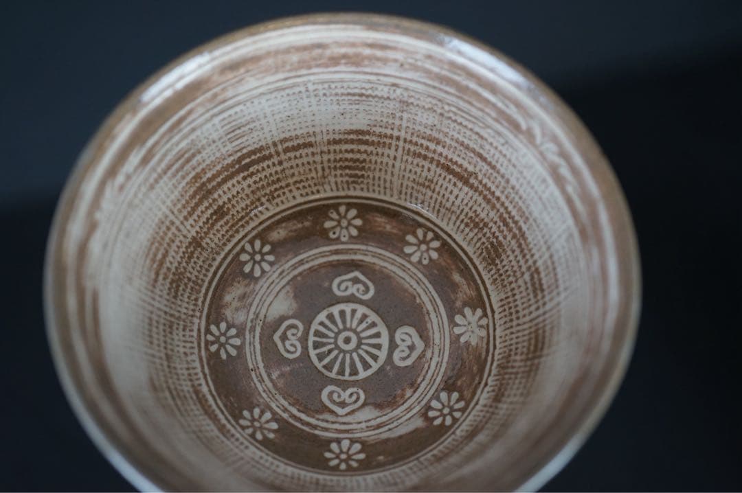 佐藤輝尚 黒石窯 三島暦手 数茶碗 6客 共箱 茶道具