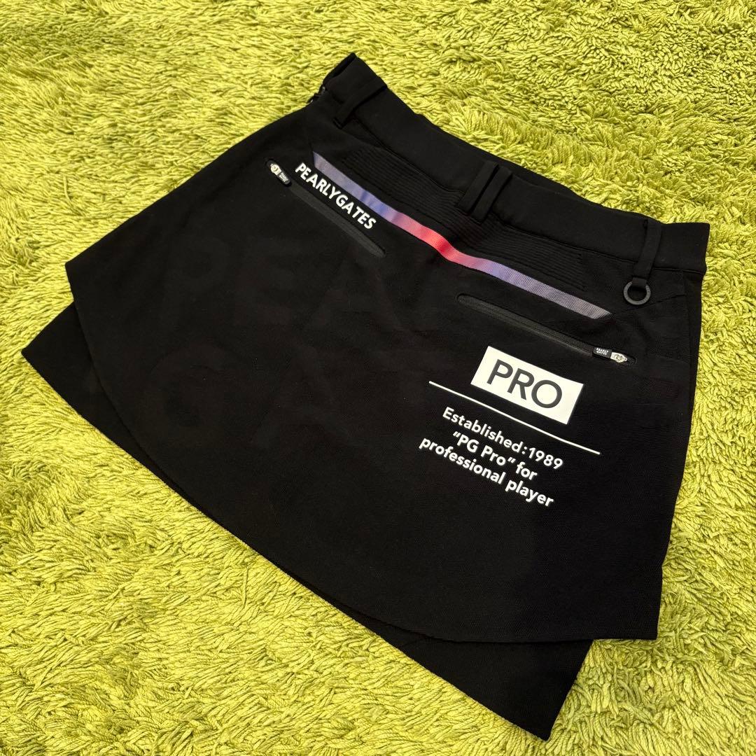 美品！パーリーゲイツ PEARLYGATES スカート ストレッチ ブラック M