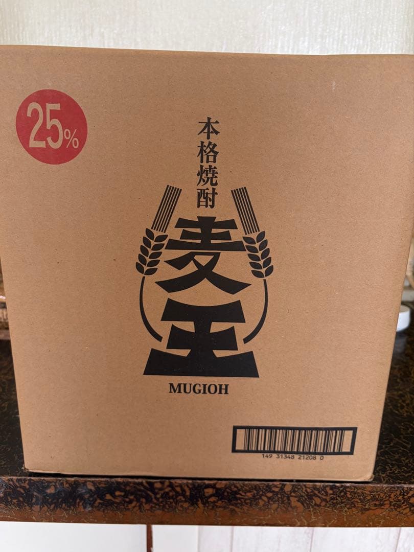 新品未開封 本格麦焼酎 「麦王」25度 1.8リットル 6本セット