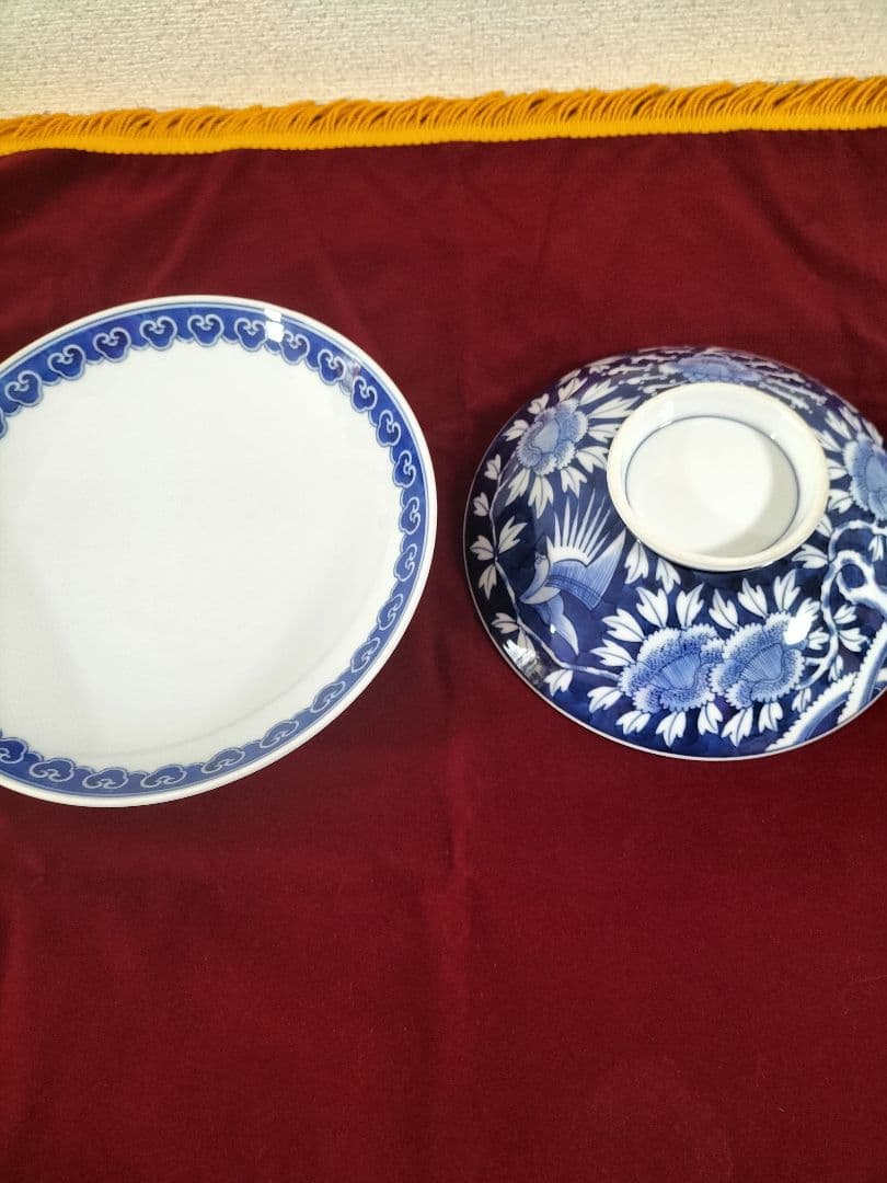 三川内焼 平戸祐祥３皿セット蓋付き　最終値下げ