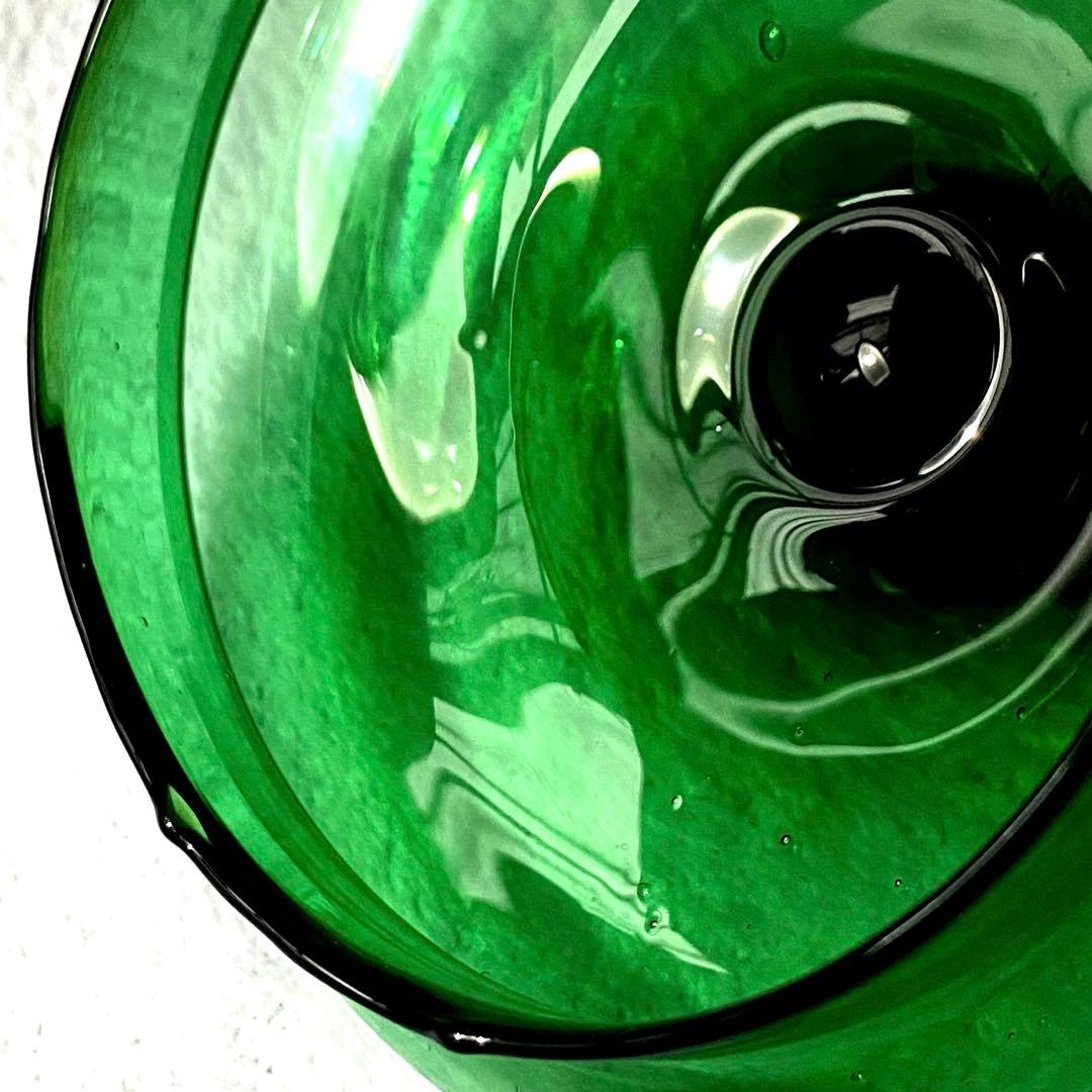 魔女の薬瓶　ヴィンテージ・エンポリベルデガラス　ボンボニエール・キャンディポット