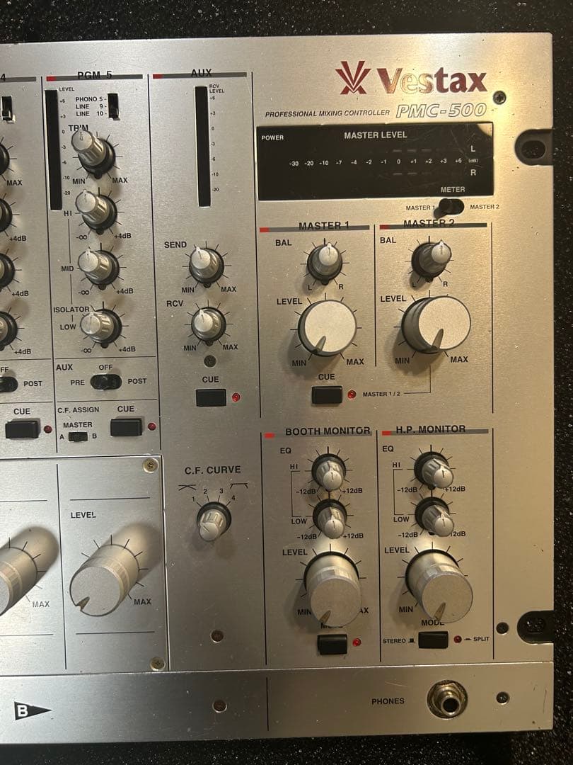 Vestax PMC-500 ロータリーミキサー 電源 ケース 縦フェーダー