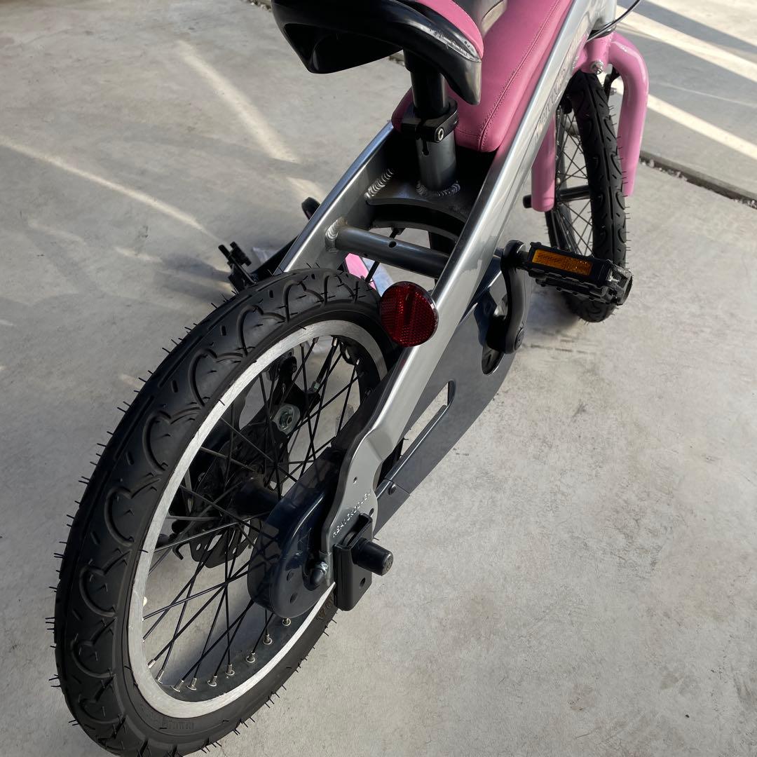 【高級車】メルセデスベンツ　キッズ自転車　１６インチ　ピンク/シルバー
