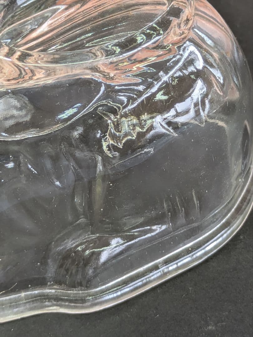 イギリス アンティーク ガラス製 ウサギゼリーモールド ３点セット