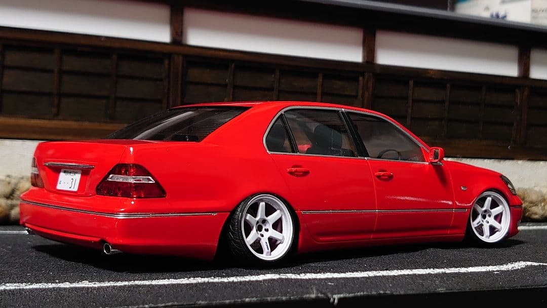 1/24 アオシマ 30セルシオ ドリ車 完成品