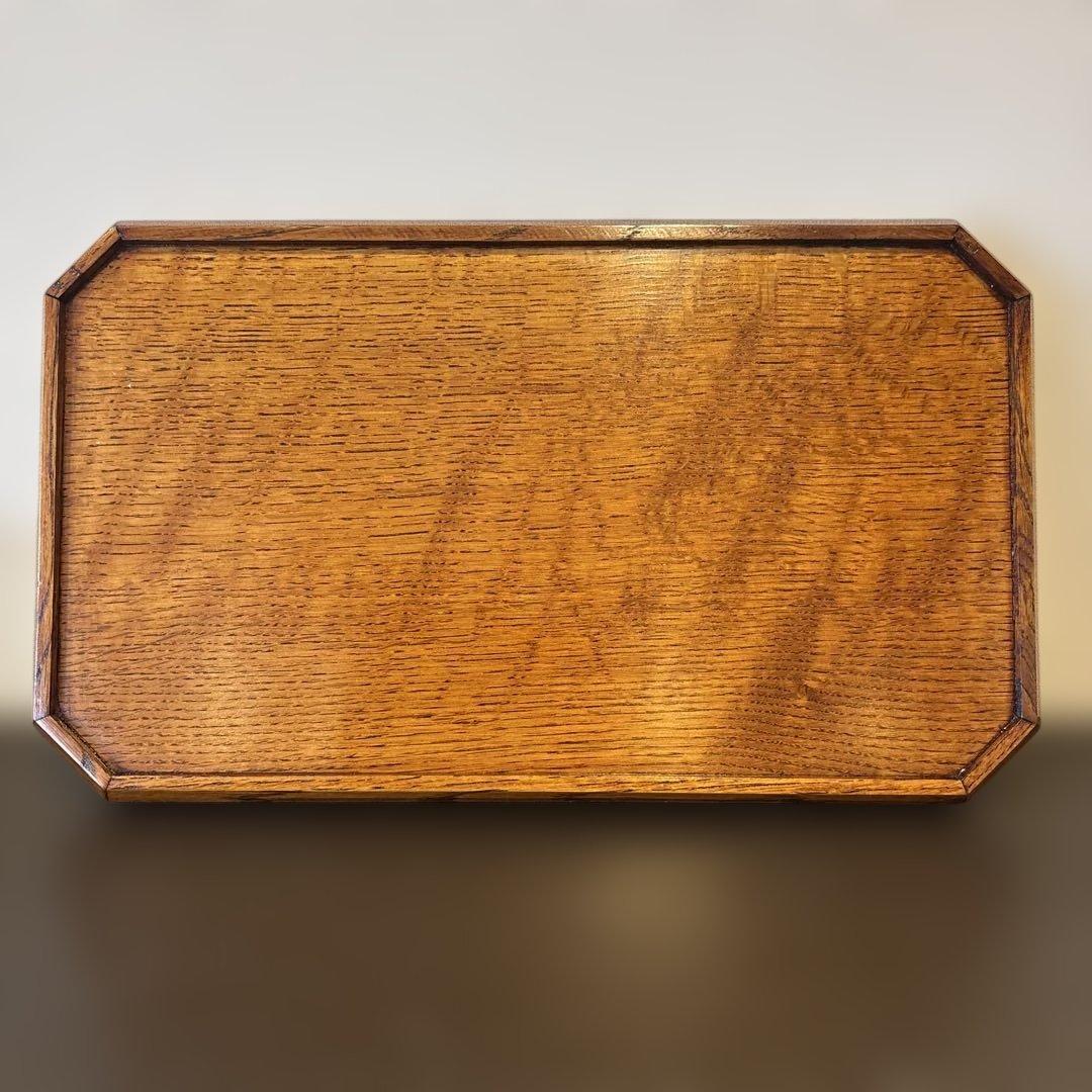 小島雄四郎　螺鈿　楢　小盆　民芸　角切盆　木箱入　黒田辰秋