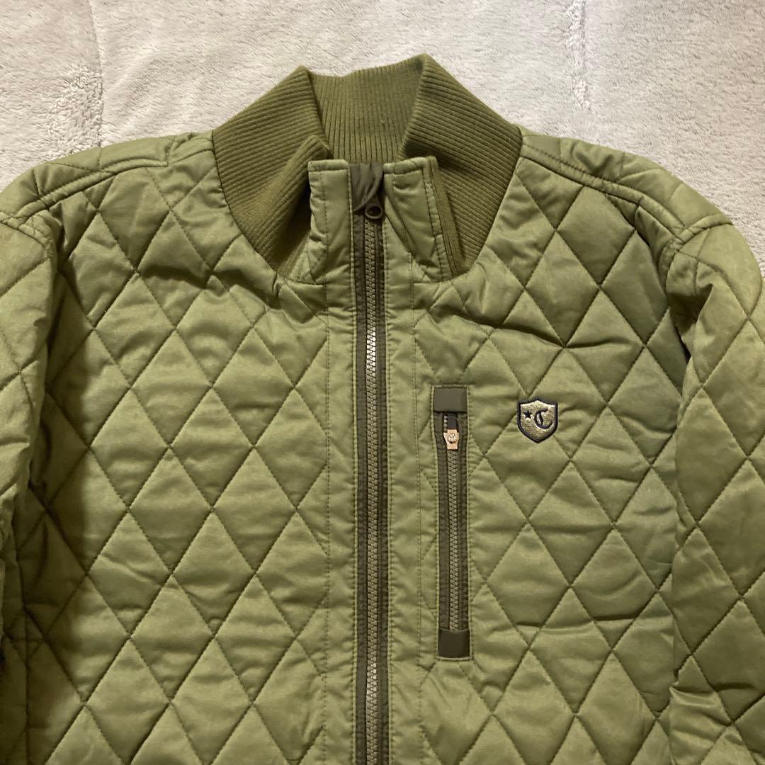 美品　Callaway ダイヤキルティングジャケット カーキ　サイズLL