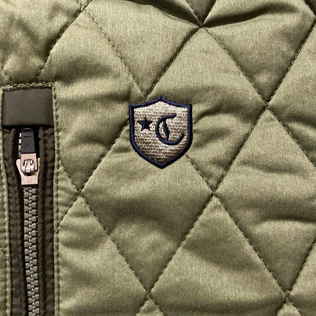 美品　Callaway ダイヤキルティングジャケット カーキ　サイズLL