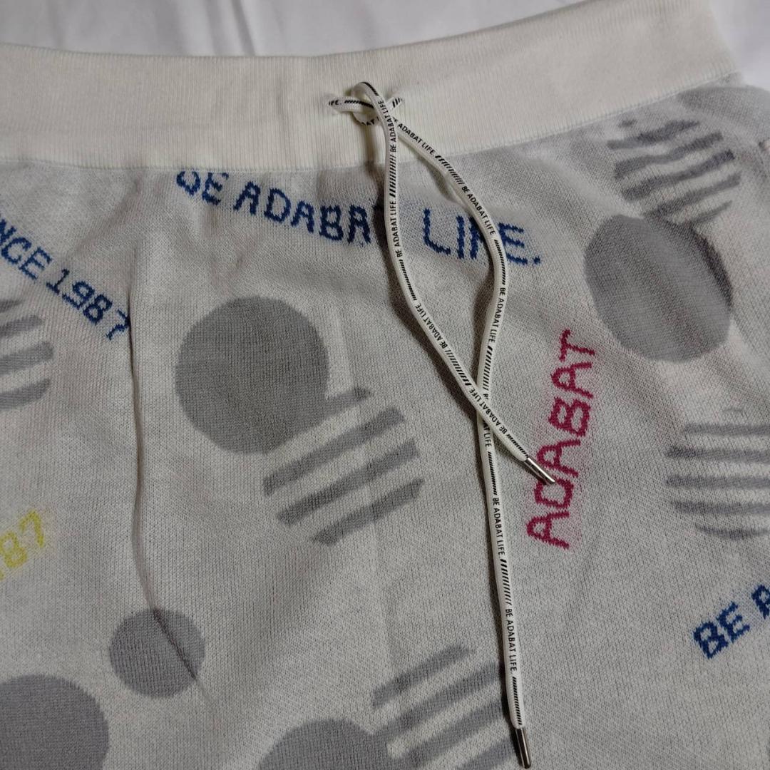 【新品タグ付】adabat 23AW 総柄ニットスカート L(40)