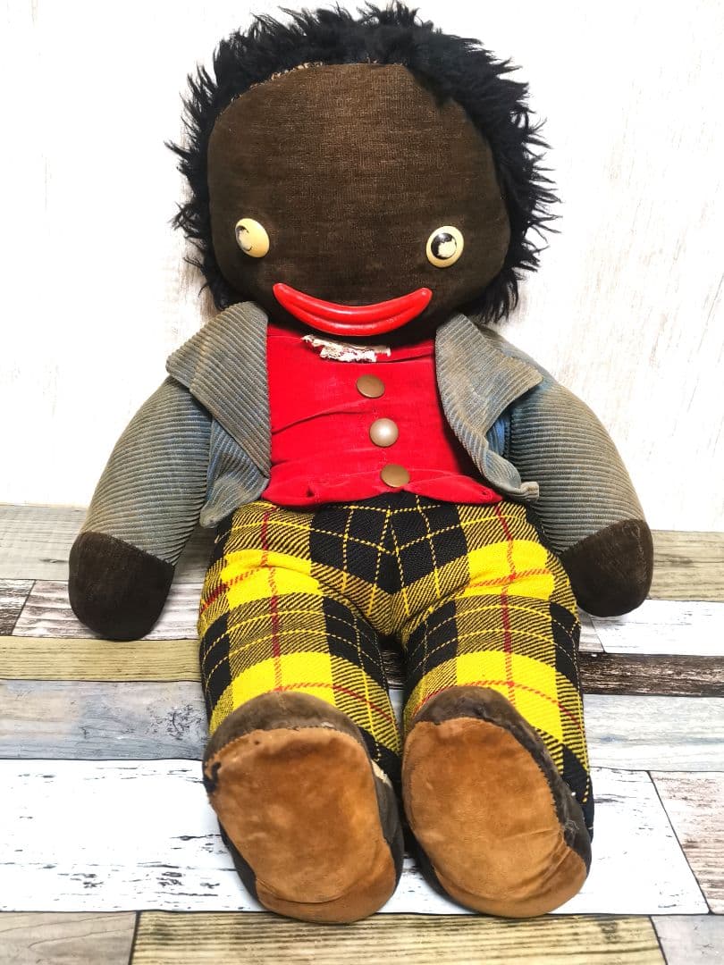 ヴィンテージ 喋る ゴーリー人形 年代物 Golliwog ぬいぐるみ