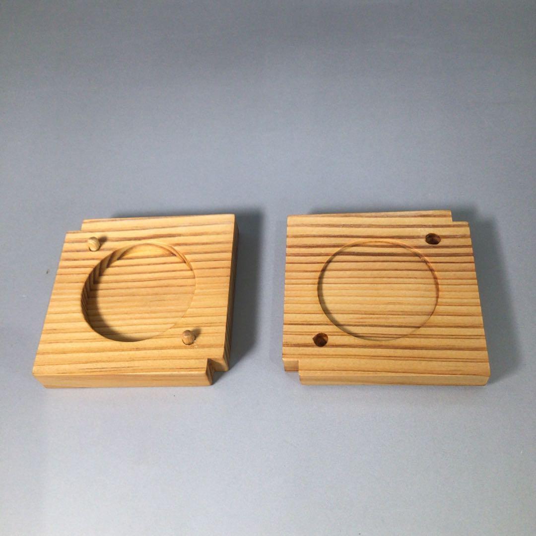 Ｓ１６０　香合　『義的作』『建仁寺　竹田益州　書付』『禅堂古材』　共箱　茶道具