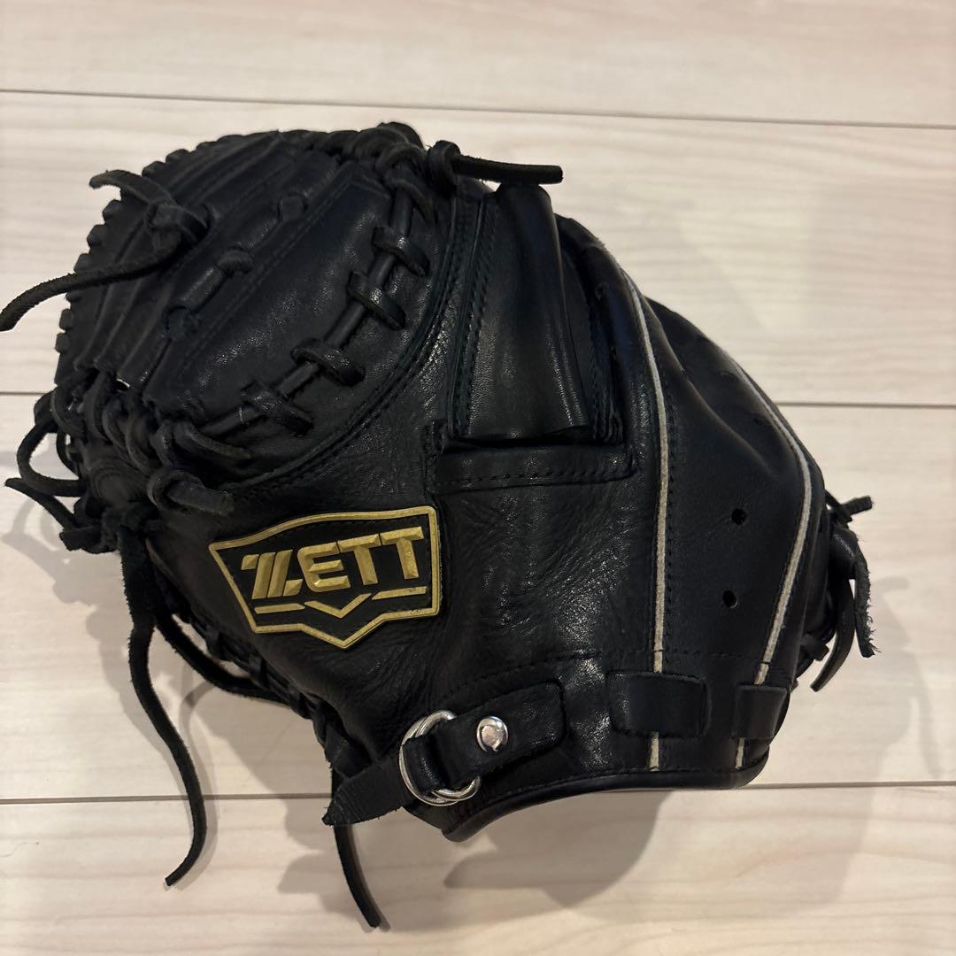 ZETT 左　キャッチャーミット　黒　少年軟式