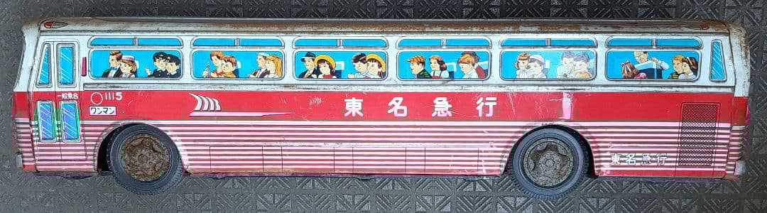 激レア 65cm イチコー 東名急行 バス ブリキ 昭和レトロ ビンテージ