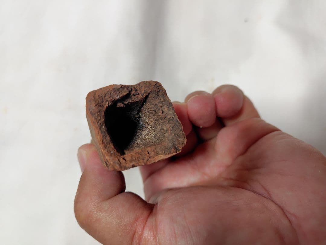 鉄砲狐3体　古道具　陶人形　土人形　アンティーク　鉄砲狐　今戸焼　稲荷　素焼