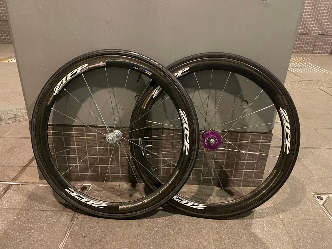 zipp 303 ピストバイク チューブラー ホイール　前後セット 送料込み