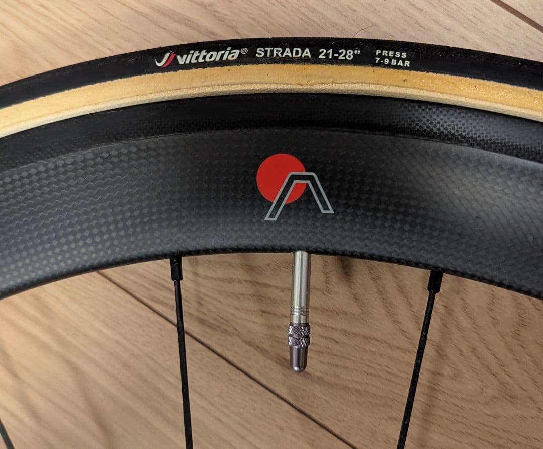 ASTUTO カーボンホイール リムブレーキ チューブラータイヤ付き 前後セット