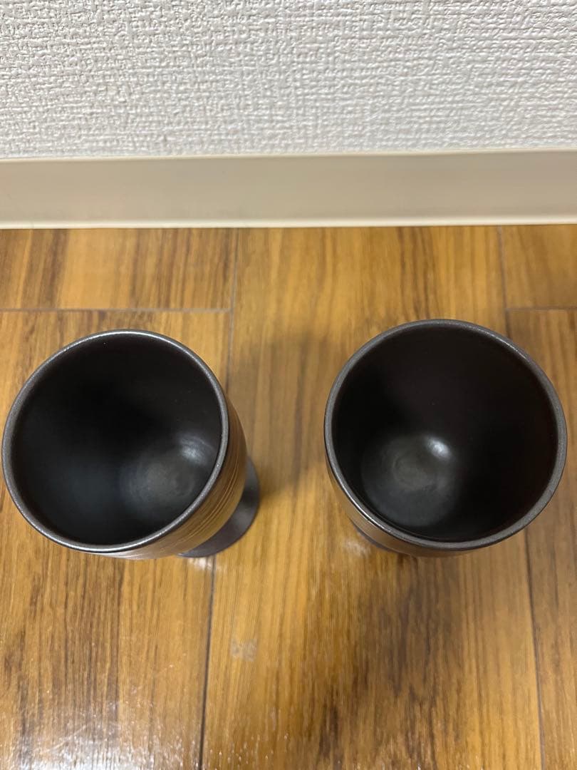 【未使用】小石原焼　人間国宝　福島善三　鉄釉　ぐい呑　セット