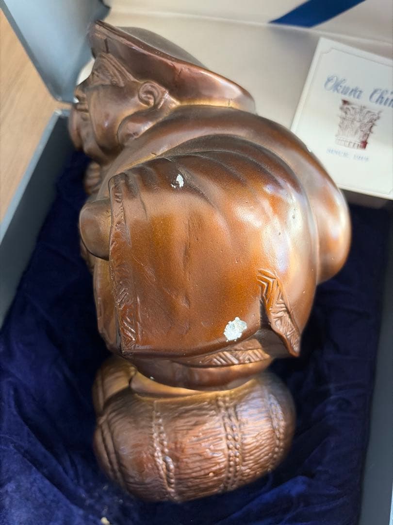 大倉陶園 大黒天 七福神 置物 Okura China 箱付