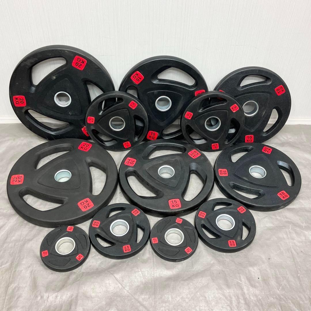 ■最安■ 10枚セット105kg バーベルプレート ウエイトプレート 50mm