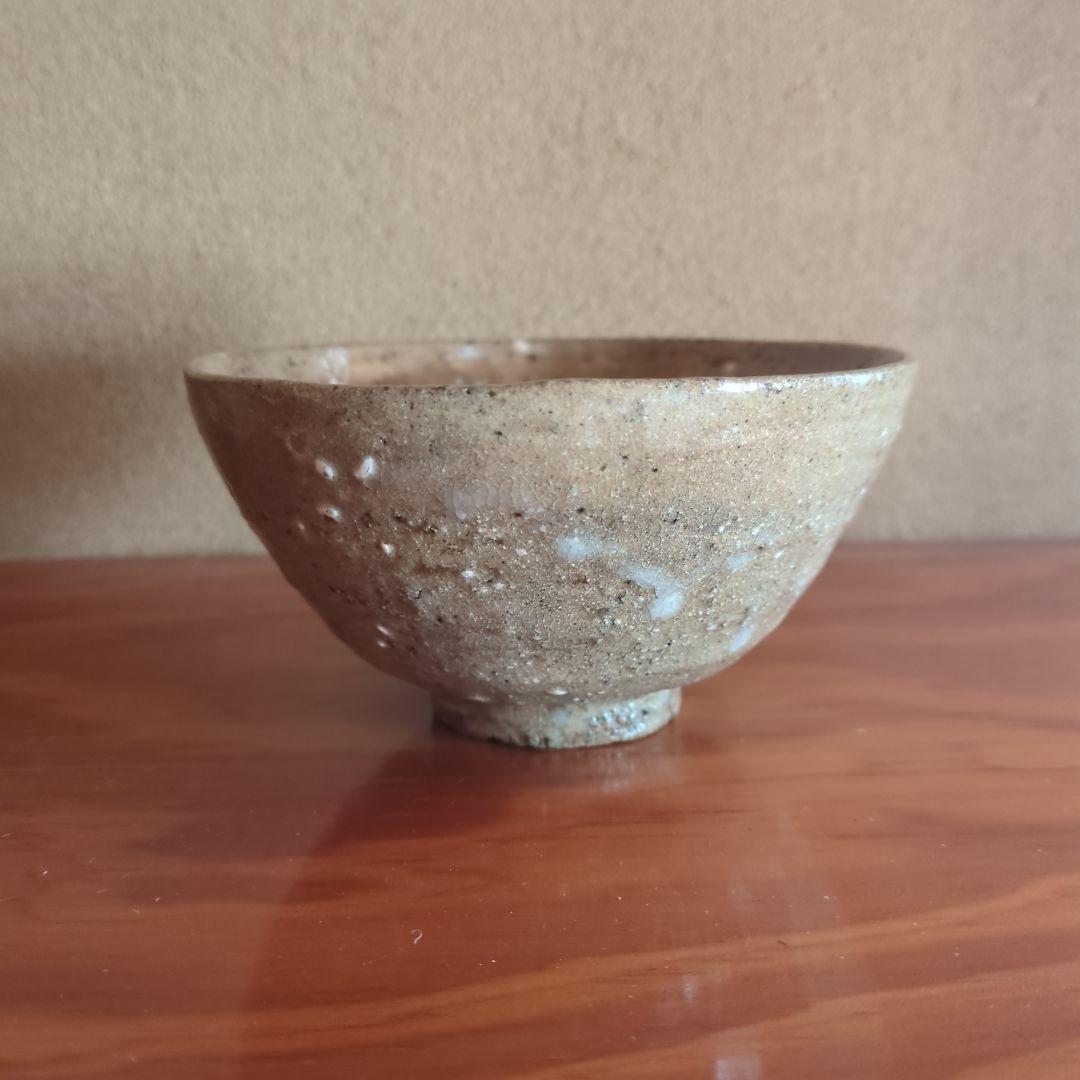 陶器製茶碗 古美術骨董　箱付き　萩茶碗　雪柳　直径約12.5cm