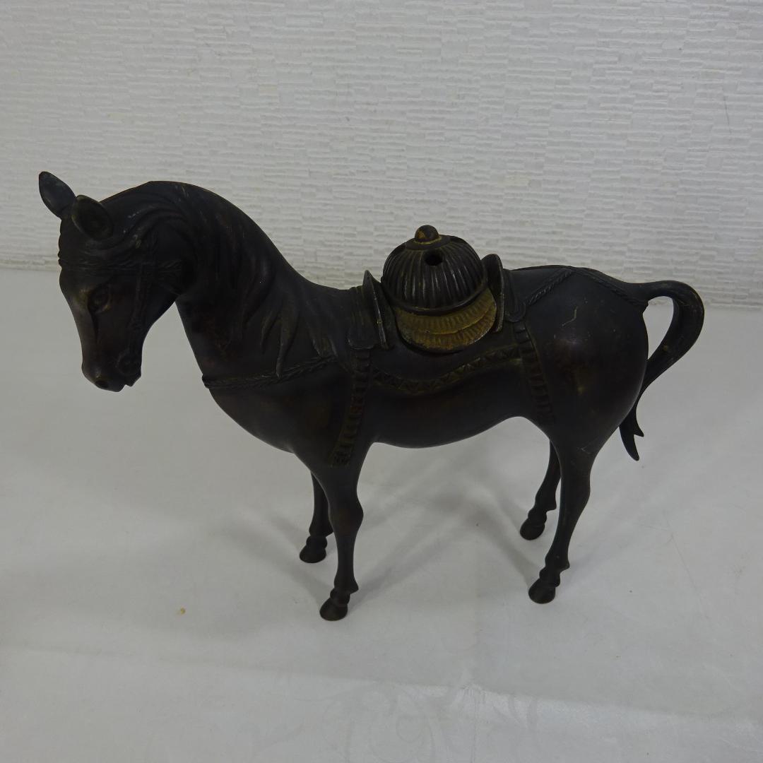 馬の香炉 約25cm ブロンズ 干支 置物