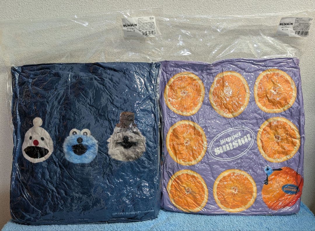 パペットスンスン　クッション2種　お台場限定　ステッカー全種付き