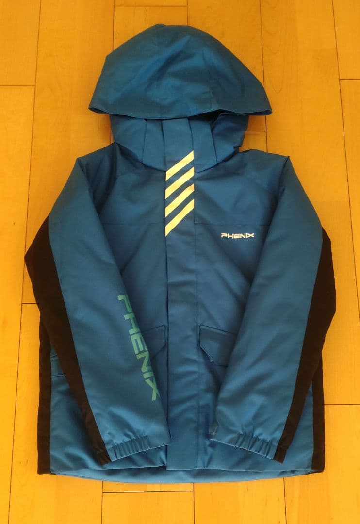 1回使用☆フェニックス スキーウェア上下セット140cm サイズ調整可 手袋付き