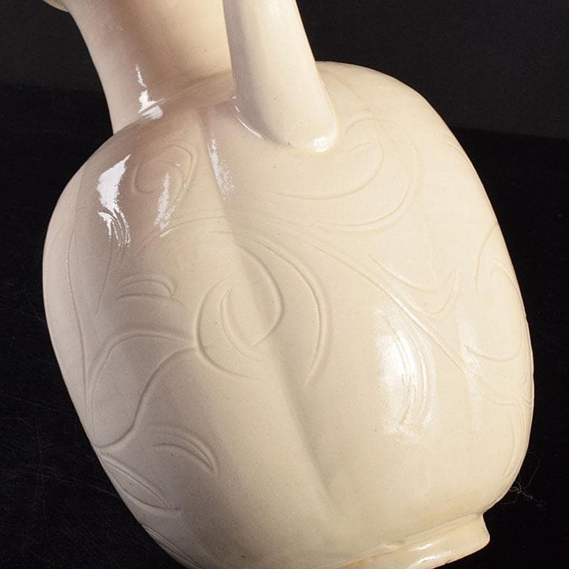 中国　徳化窯白磁　刻花文　水注瓶　C　6903