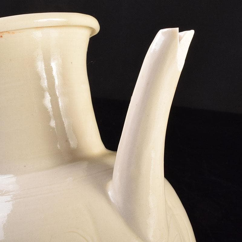 中国　徳化窯白磁　刻花文　水注瓶　C　6903