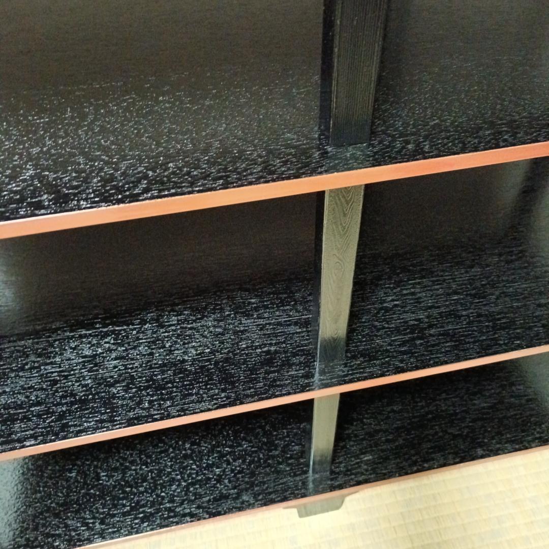 K103 水谷棚 配膳棚 柿合塗 組立式 五段 懐石道具 茶道具