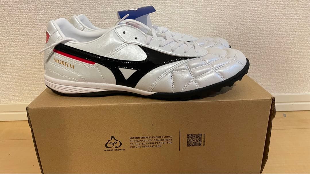 新品Mizuno Morelia ホワイト ブラック 27cmクロススティッチ