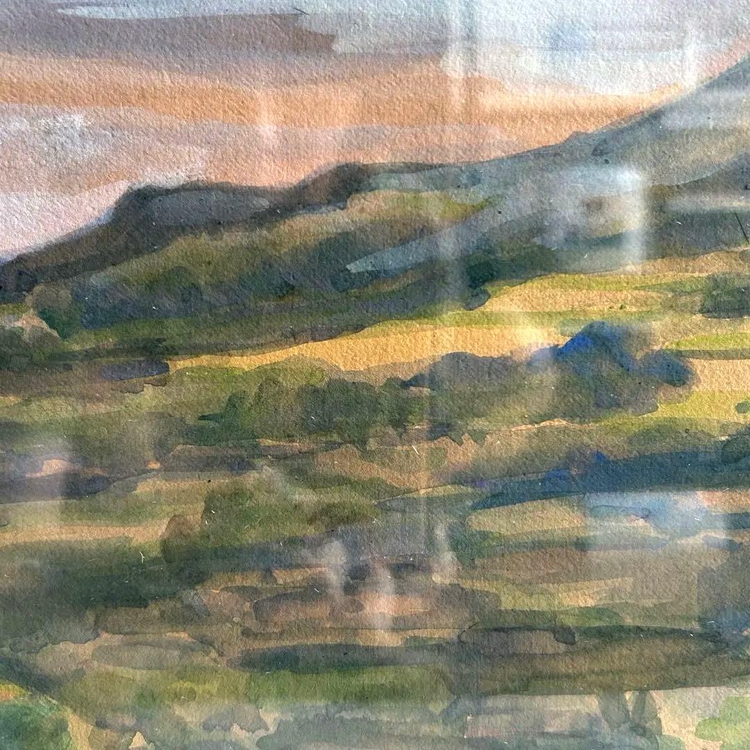 Ken Konishi 小西謙三 水彩画 風景 1951年制作　額装 インテリア