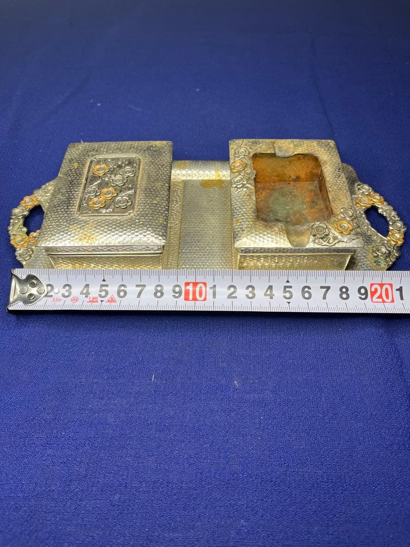 錫　灰皿　昭和レトロ　ビンテージ　アンティーク