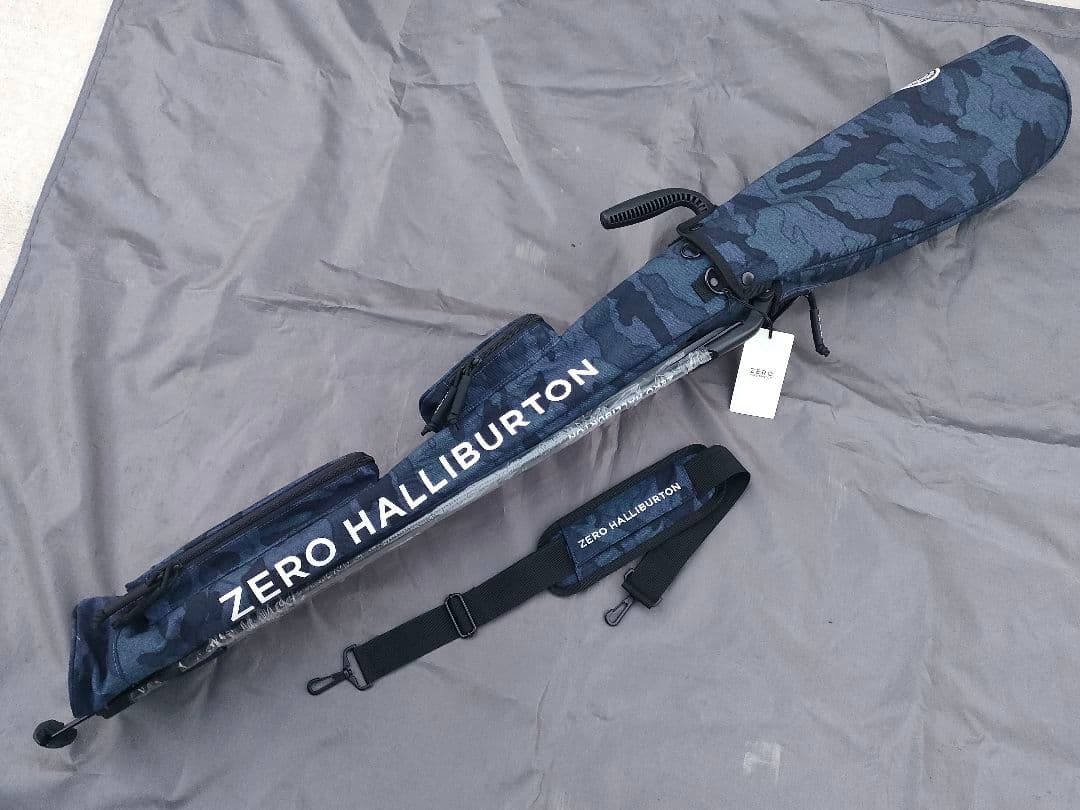 ラス1 未使用 ゼロハリバートン ネイビーカモ ゴルフバッグ ミニキャディバッグ