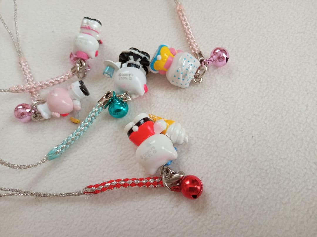 【ゆうパケット】ハローキティ 根付け　飲食店店員さん 5個セット