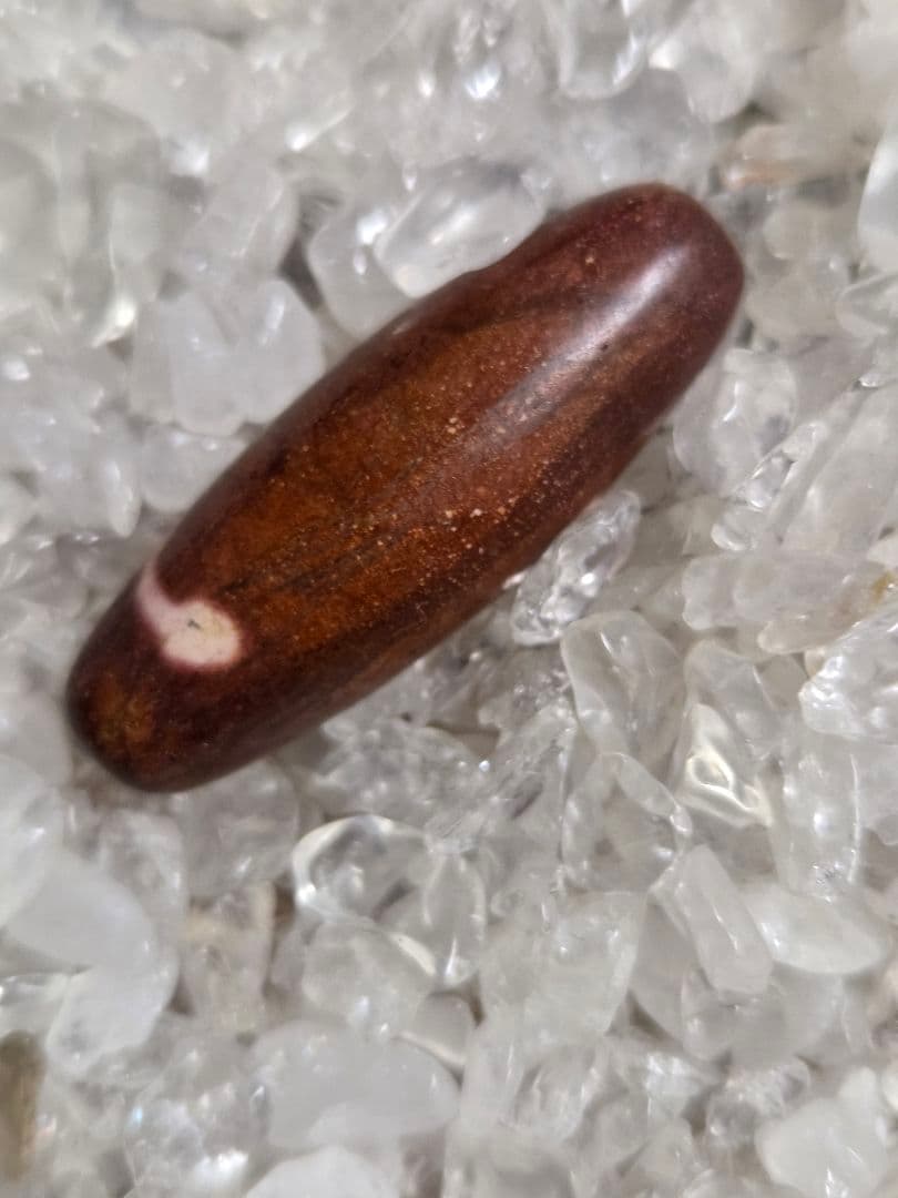 061　天珠　赤色の騎龍観音天珠　dzibeads！