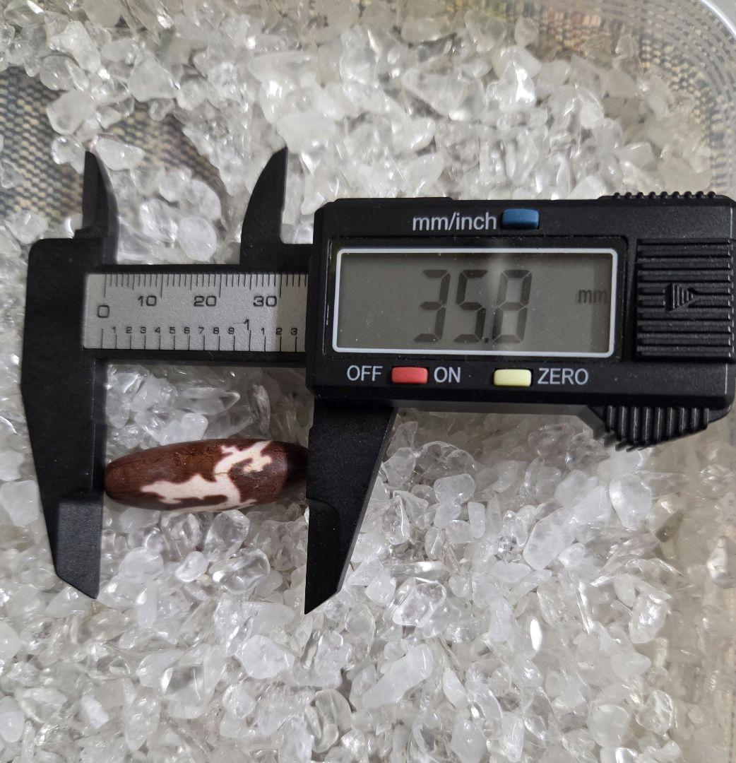 061　天珠　赤色の騎龍観音天珠　dzibeads！