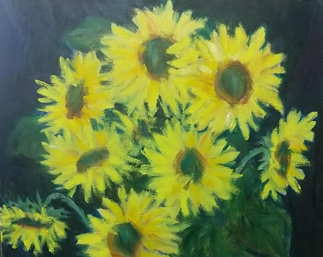 油絵 「向日葵」2006 F10 絵画