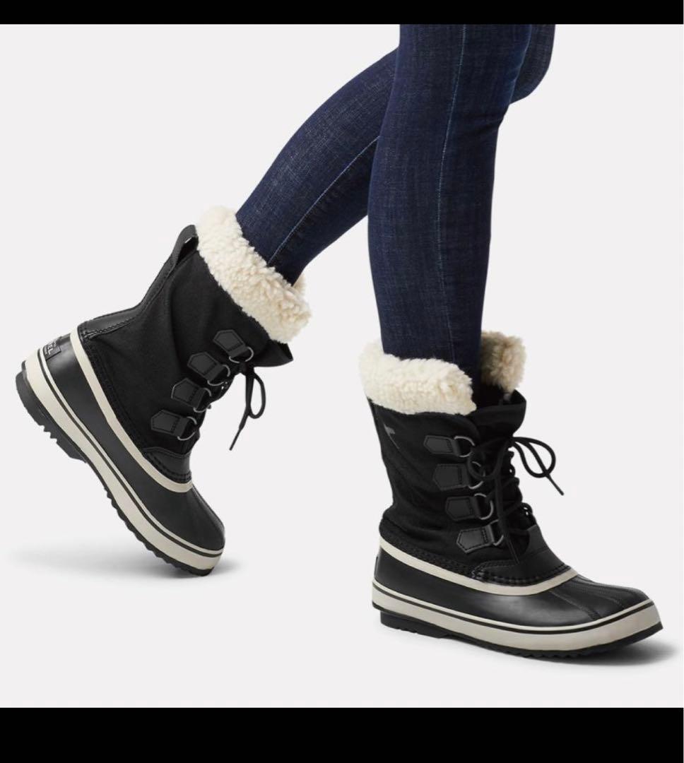 SOREL ファー付きウィンターブーツ 女性用 黒