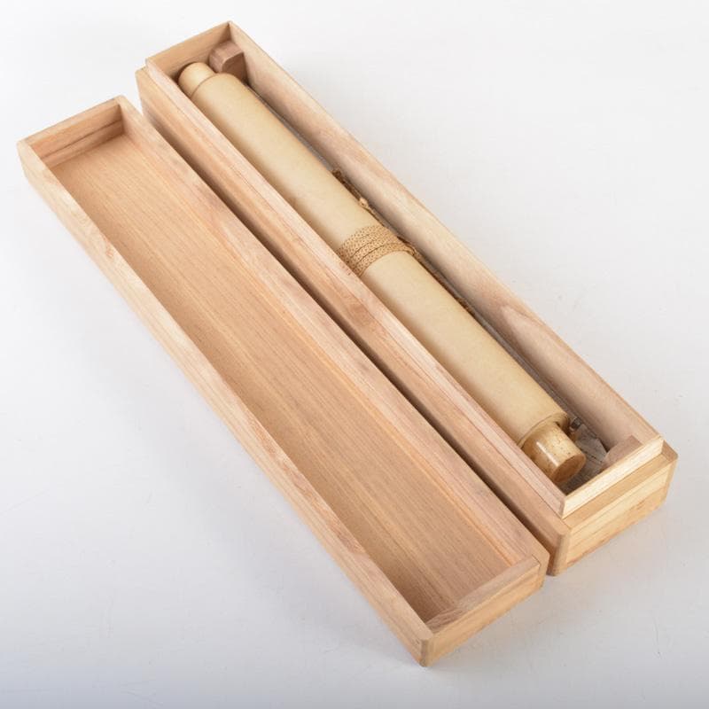 掛軸　狩野探淵守真画　「日の出ナス籠」　桐箱付　C　6319A